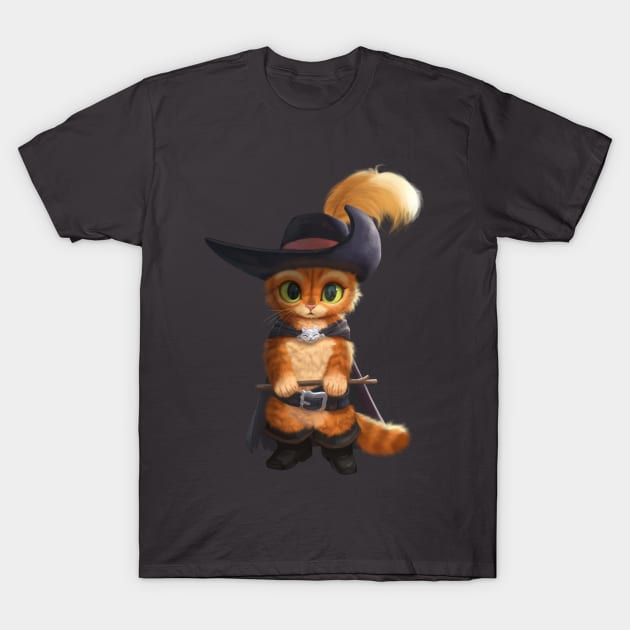 Puss in Boots T-Shirt by silverfox5213